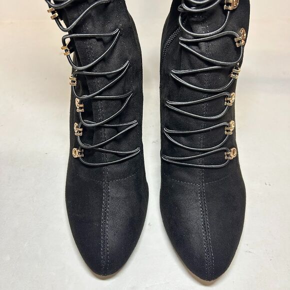 Journee Collection Womens 8.5 M Black Trill Thigh High Zip Up Boots NIB JF2 - Picture 7 of 8